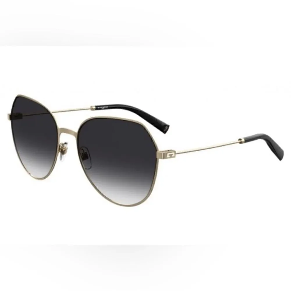 Givenchy NWT gv7158/s 60/19 Butterfly Gold Frame Grey Lens Sunglasses - Picture 5 of 10